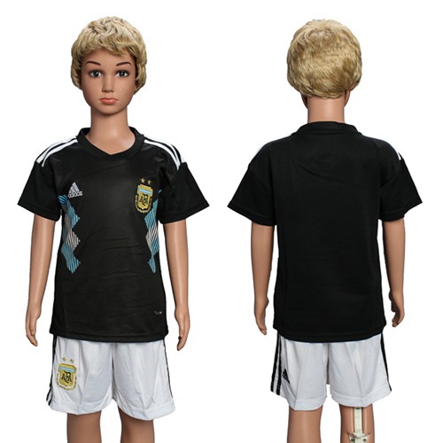 Argentina Blank Away Kid Soccer Country Jersey - Click Image to Close